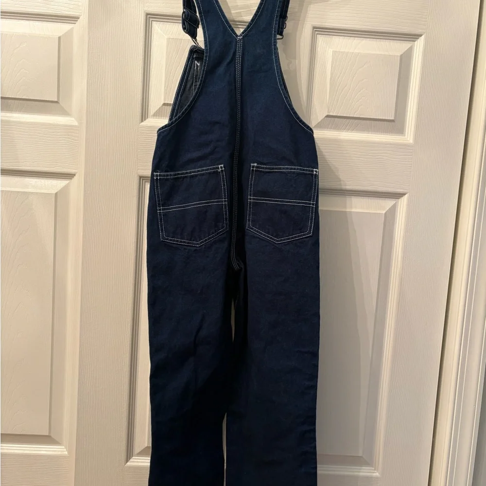 Kids Big Smith Dark Denim Overalls, size 8 - Picture 3 of 5
